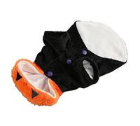 Oytrui Vêtements en Peluche pour Chien, Manteau à Capuche d'halloween en Polyester Doux avec Col Ample pour Petites et Moyennes Races Teddy Yorkshire Chihuahua, Vêtements D'intérieur et (XL)