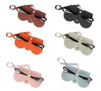 OYUUJII Étui à Lunettes Portable,6 Pièces Etui Lunettes Souple,Sac à Lunettes de Soleil en Cuir Souple Pochette à Lunette de Soleil pour Femme Hommes pour Transporter Vos Lunette Lorsque Vous Sortez
