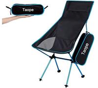 OYYMTE Chaise de Camping Chaise Longue Portable léger for la pêche Jardin Randonnée Randonnée Randonnée Voyage Tourne Siège (Hold jusqu'à 220 Lbs) T(Blu)