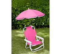OYYMTE Chaise Parasol for Enfants - Enfants Leckchair & Parasol Ensemble Rose - Chaise de Plage