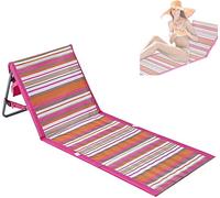 OYYMTE Chaise Pliante en Plein air, Peluche Portable imperméable Repliable Pliage plébloir, adapté à la pêche, au Camping, à la randonnée, Bleu(Pink)