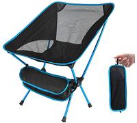 OYYMTE Chaises de Camping Pliantes, chaises portatives légères chaises compactes de Sacs à Dos avec Sac de Transport for extérieur, pêche, randonnée pédestre, Plage, Pique-niques(Blu)