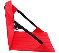 OYYMTE Coussin Pliant extérieur, Coussin de siège Stadium Coussin Portable Pique-Nique Camping Plage Sit Tapis avec Maille de Dos(Rosso)