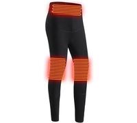 OYYMTE Jambières chauffantes USB, bas thermiques chauffants en 3 parties, pantalons thermiques isolés thermiquement lavables(Women's Black Pants,S)