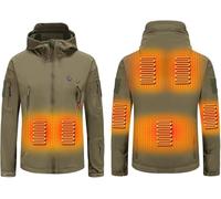 OYYMTE Veste chauffante électrique for homme, veste d'hiver for sports de plein air, adaptée au cyclisme, à la chasse et à la pêche(Green,L)