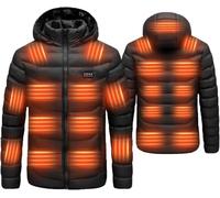 OYYMTE Veste chauffante for homme et femme, capuche chauffante instantanée, quatre interrupteurs, 23 zones de chauffage(L)