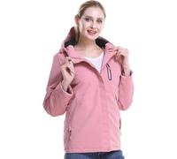 OYYMTE Veste chauffante homme et femme à capuche coupe-vent vêtements chauffants isolés hiver extérieur sans batterie(Rose,M)
