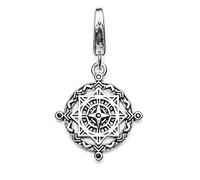 OYZY Vintage Compass Disc Charm, Femmes Hommes 925 Sterling Silver Pendentif Charm Fit Bracelet Bracelet Bijoux Biens Cadeaux