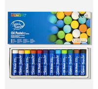 OZ 34059 Pastel Huile Mungyo Pigmentati on Extra-fine Texture Onctueuse Pouvoir Couvrant 70mm Diamètre 18mm Lot de 12 Assorties
