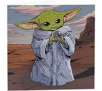 OZ INTERNATIONAL Carte à diamanter - Grogu de Mandalorian STAR WARS 18x18cm - Crystal Art Multicolors