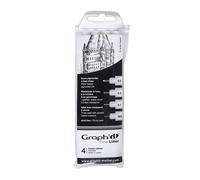 Oz International Graph'it Liner - Pochette De 4 Fine Liners Noir