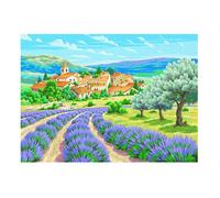 Oz International - Peinture au numéro Lavande en Provence, pour créer une œuvre détaillée inspirée des paysages provençaux