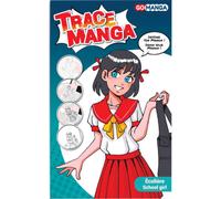 OZ INTERNATIONAL Pochoir Trace Manga pour apprendre à tracer aisément des personnages Manga ''Ecolière''