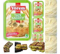 Oz Kadayıf Lot de 5 fils de pâte très fins taze kadayıf 500 g avec Pufai Grocery
