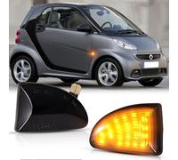 OZ-LAMPE 2 Pièces Clignotant latéral LED pour BEN-Z Smart Fortwo W451 Coupe/Cabrio 2007-2019, Clignotants LED Ambre Canbus Sans Erreur, Feux de Répétition
