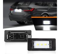 OZ-LAMPE 2 Pièces Éclairage de plaque d'immatriculation à LED pour BMW E82 E88 E90 E91 E92 E93 E39 E60 E61 F07 F10 F11 F18 E84 X3 F25 X5 E70 E72 F15 X6 E71 E72,avec Canbus Aucune Erreur
