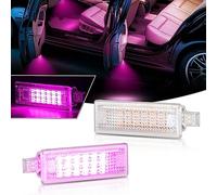 OZ-LAMPE 2× Rose led de voiture intérieur,Porte Bas Lampe Éclairage de coffre à LED Eclairage de Porte pour BMW E81 E87 E60 E61 E63 E64 E65 F01 F02 X5 E70 X6 E71 Z4 E85 E86