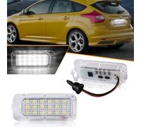 OZ-LAMPE 2PCS LED Éclairage plaque immatriculation auto ampoules 18 SMD Blanc Compatible avec Ford Fiesta C-Max EcoSport Edge Escape Expedition Explorer Fusion Ranger Transit Jaguar XF/XJ Lincoln MKC