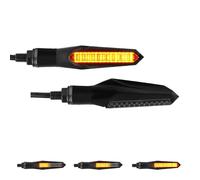 OZ-LAMPE 2PCS Moto LED Clignotants Indicateurs, 12V M8 Clignotant Voyant Circulant Indicateurs De Moto, Ambre, Étanche