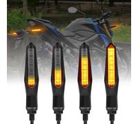 OZ-LAMPE 4PCS Moto LED Clignotants Indicateurs, 12V M8 Clignotant Voyant Circulant Indicateurs De Moto, Ambre, Étanche