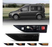 OZ-LAMPE Clignotants latéraux à LED,Clignotant séquentiel pour VW Caddy T6 2015~,Canbus et sans erreur Clignotant Répéteur Lampe,SMD 2835 Feux latéraux Position Indicateur Répétiteurs,Lentille Fumée