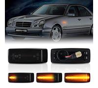 OZ-LAMPE Clignotants latéraux à LED pour Mercedes-Benz W201 C-class W202 E-class W124, Sans Erreur Clignotants dynamiques, SMD 2835 LED Dynamique Indicateur, Lentille Fumée