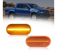 OZ-LAMPE Clignotants latéraux à LED pour VW Amarok Bora Caddy Golf Polo Sharan MK2 MK3 MK4 Fox Jett-a Lupo Pass-at Transporter T5 Up Vento SEA-T/For-d/Sko-da Clignotant avec Canbus sans erreur Noir