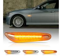 OZ-LAMPE clignotants LED pour BMW E90 E60 E87,Repetiteur Clignotants pour BM-W E90 E91 E60 E61 E46 E36 E81 E82 E87 E88 E92 E93 E84 E83 E53,Clignotant latéral LED dynamique lentille claire