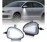 OZ-LAMPE Éclairage d'ambiance LED pour rétroviseur VW Golf 6 Variant Cabrio Jetta 6 EOS Tiguan Sharan,LED Sous lumière Flaque Miroir Latéral pour VW