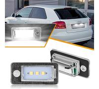 OZ-LAMPE Éclairage de plaque d'immatriculation à LED pour Audi A3 S3 8P A4 S4 RS4 B6 B7 8E 8H A5 8F A6 C6 4F A8 S8 4H Q7 4L 4M, Canbus Aucune Erreur, 2 Pièces