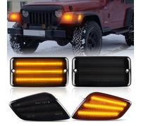 OZ-LAMPE Frecce Laterale a LED per Wrangler TJ 1997-2006, Indicatori di Direzione Laterale a LED Canbus, 4 Pezzi