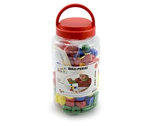 OZ Perle Maxi International 3 Formes 4 Coloris Contient 75 Perles 6 Lacets 65cm 1 Abaque 16 Fiches Activité Dès 2 Ans
