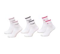 OZABI - Chaussettes Femme KAPPA Modèle Tennis -Assortiment modèles photos selon arrivages- Pack de 3 Paires Tennis Blanches 36/40