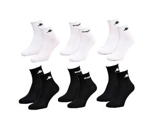 OZABI - Chaussettes Femme KAPPA Sport, Urbain et confort -Assortiment modèles photos selon arrivages- Pack de 6 Paires (3 Noires/3 Blanches) 36/41