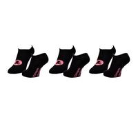 OZABI - Chaussettes femme LULU CASTAGNETTE Qualité et Confort-Assortiment modèles photos selon arrivages- Pack de 3 LULU Sneaker Fluo Noires 36/41