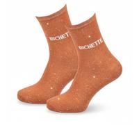 OZABI Chaussettes Femme Lurex Message Humoristique- 2143 CORAIL- 36/41