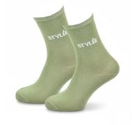 OZABI Chaussettes Femme Lurex Message Humoristique- 2143 VERT- 36/41