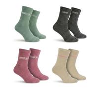 OZABI Chaussettes Fille a Paillettes Message Humoristique 35/38|3762 Pack de 4 Paires A