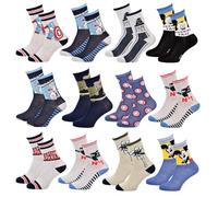 OZABI - Chaussettes Garçon Licence PACK DE 12 PAIRES SURPRISE (FR/ES, Numérique, 35, 38, Taille normale, Pack 12 MutliLicence)