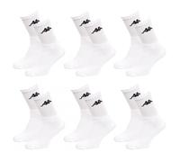 OZABI - Chaussettes homme KAPPA Modèle Tennis -Assortiment modèles photos selon arrivages- Pack de 6 Paires Tennis Blanches 43/46