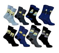 OZABI - Chaussettes homme Moi,Moche et Méchant en Coton -Assortiment modèles photos selon arrivages- Pack de 6 Paires 39/42