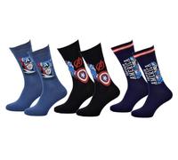OZABI Chaussettes Pack Homme MARVEL AVENGERS - Pack 3 Paires CAPTAIN24-43/46
