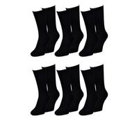 OZABI - Chaussettes sans élastique homme Spécial Jambes sensibles Pack de 6 Paires Unies Noires 39/42
