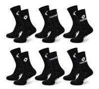 OZABI Chaussettes SPORT LOTTO CREW - Pack de 6 Paires- 5614X6 NOIR- 39/42