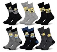 OZABI Minions - Chaussettes Homme Licence Pack (Lot) - 6 Paires MIX MINIONS SURPRISE - 39/42