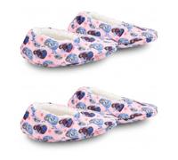 OZABI Pack 2 Paires Chaussons Fille Disney Fourrés Antidérapants
