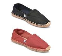 OZABI Pack 2 Paires Espadrilles Homme Semelle Corde Jute MBSX2 NOIR BORDEAUX 41