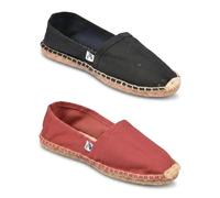 OZABI Pack 2 Paires Espadrilles Homme Semelle Corde Jute MBSX2 NOIR BORDEAUX 41