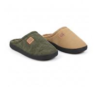 OZABI Pack 2 Paires Mules Homme Velours Côtelé Doublure Éponge