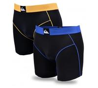 OZABI Pack de 2 Boxers Homme Microfibre Sport Quiksilver - Maintien Optimal - Respirant - Coutures Techniques - 91% Polyamide 9% Élasthanne - sous-Vêtements Sport - S à XXL - Boîte Cadeau